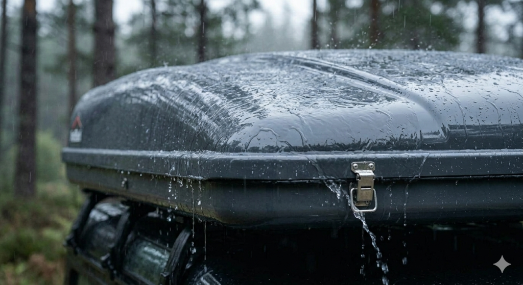 RoofBunk fiberglass shell waterproofing close up